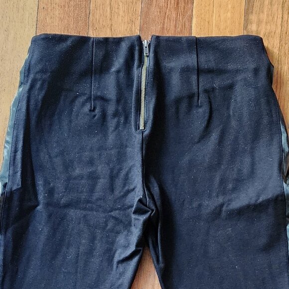 J. Crew Gigi Pants With Faux Leather Tuxedo Stripe Size 4 - Picture 9 of 10